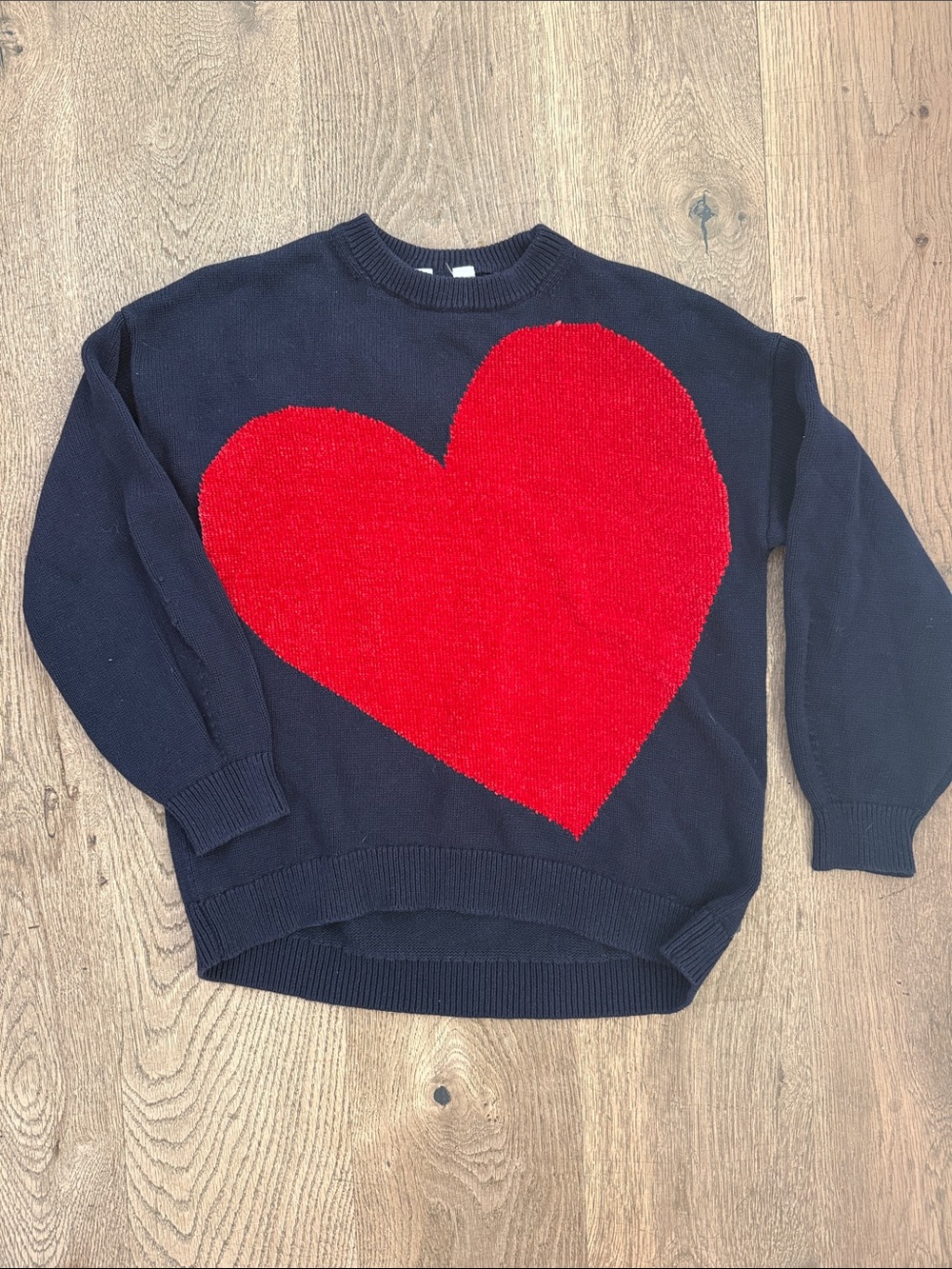 The Gap Girl’s Navy Sweater with Red Heart